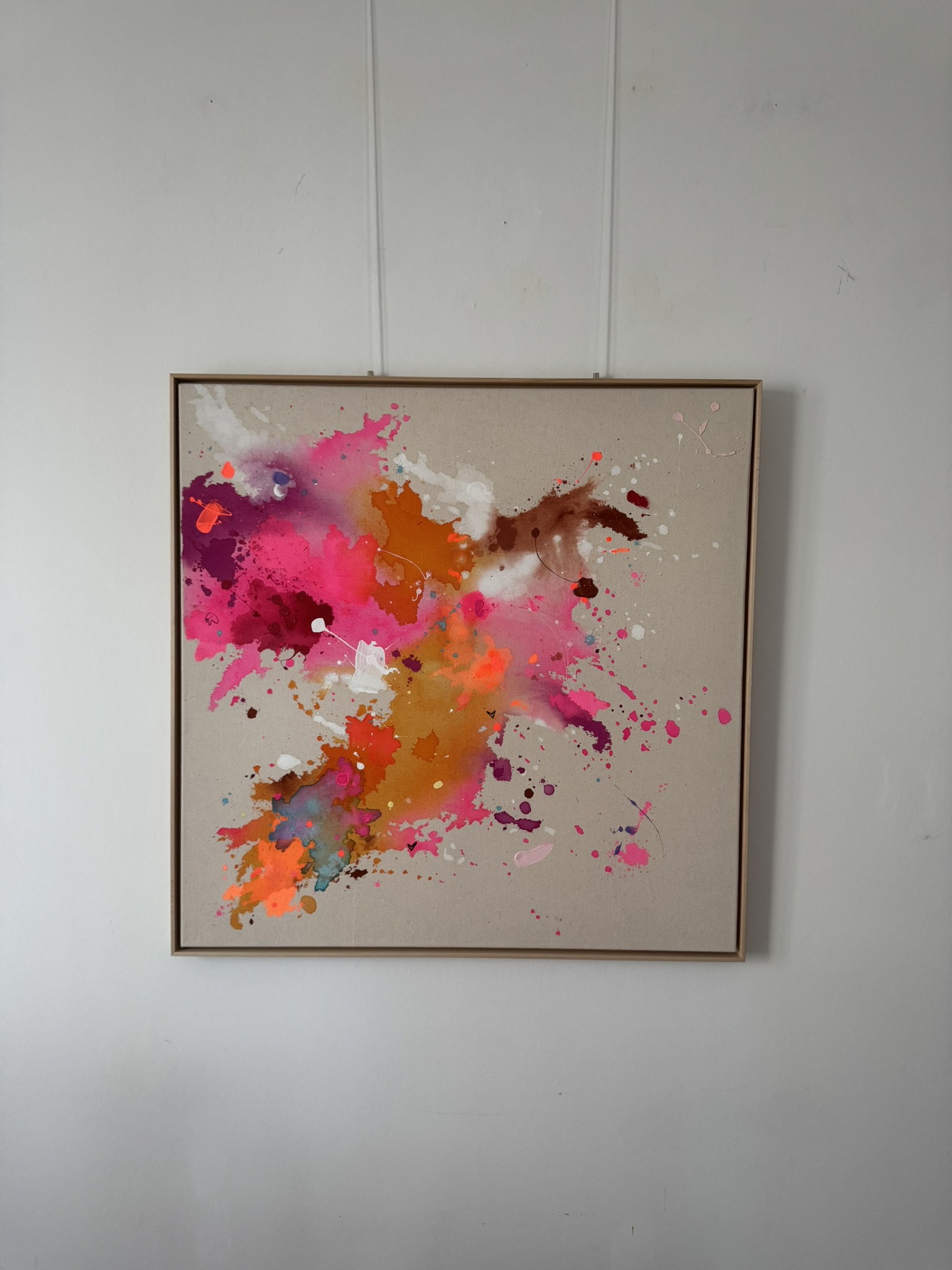 Neonrauschen - Signal, 2026, Acryl auf roher Baumwollleinwand, Ansicht 3